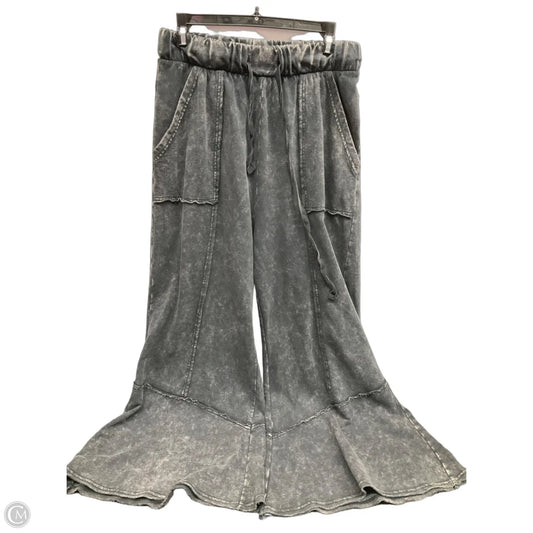 Pants Wide Leg By Zenana In Grey, Size: L