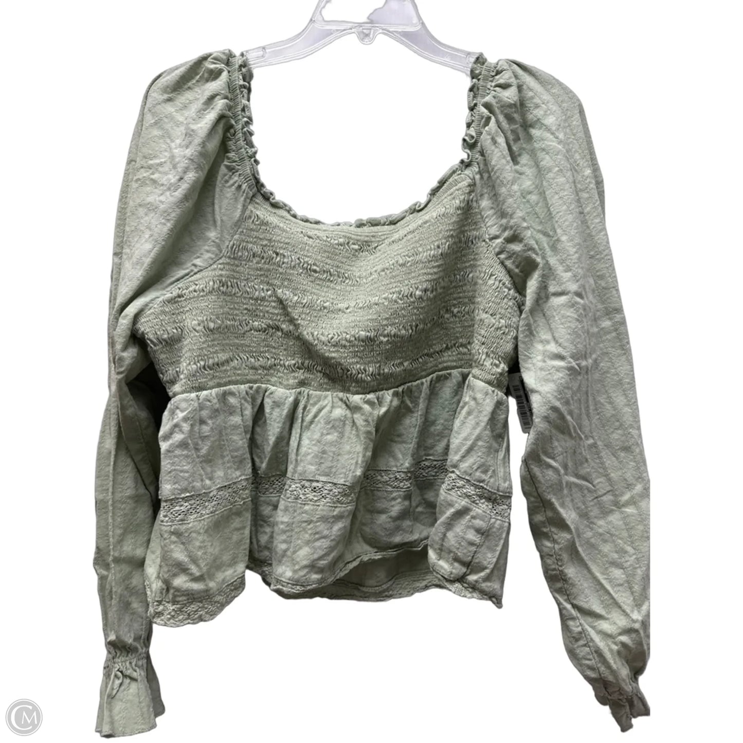 Top Long Sleeve By Celebrity Pink In Green, Size: 3x