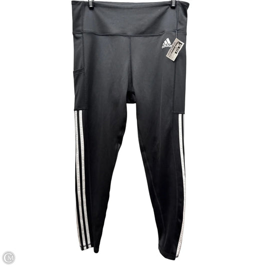 Athletic Leggings By Adidas In Black, Size: L