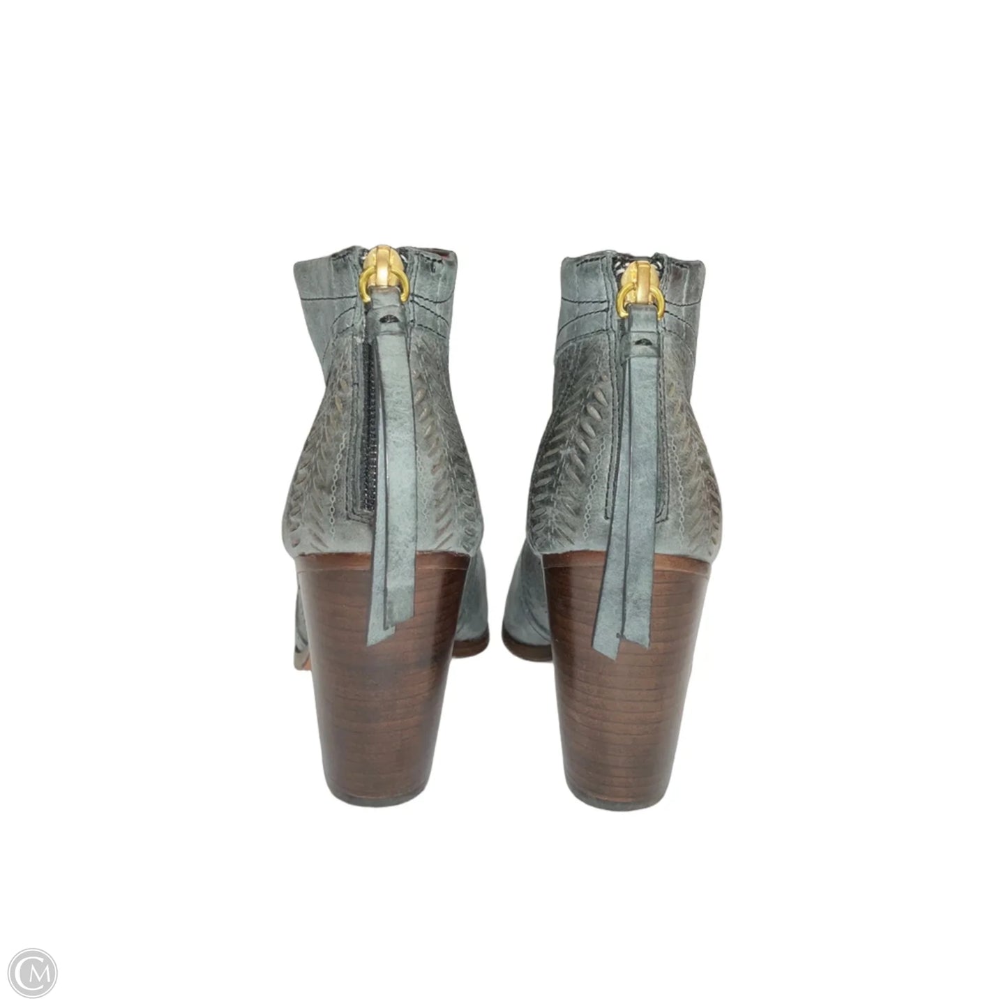 Boots Designer By Coach In Grey, Size: 8