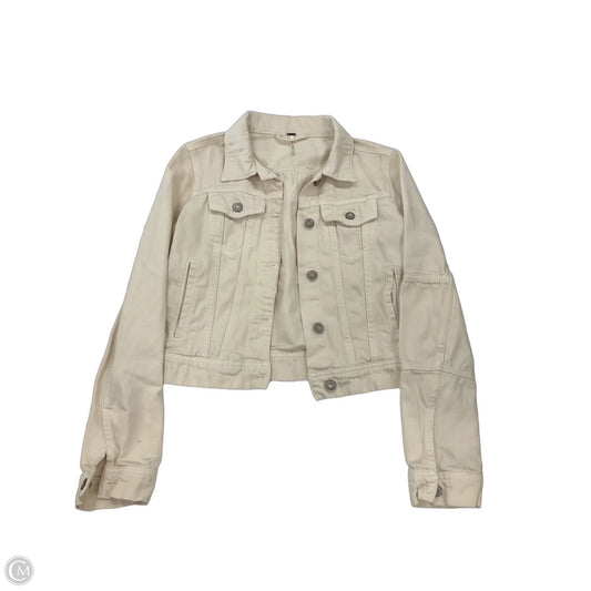 Jacket Denim By Free People In Cream Denim, Size: Xs