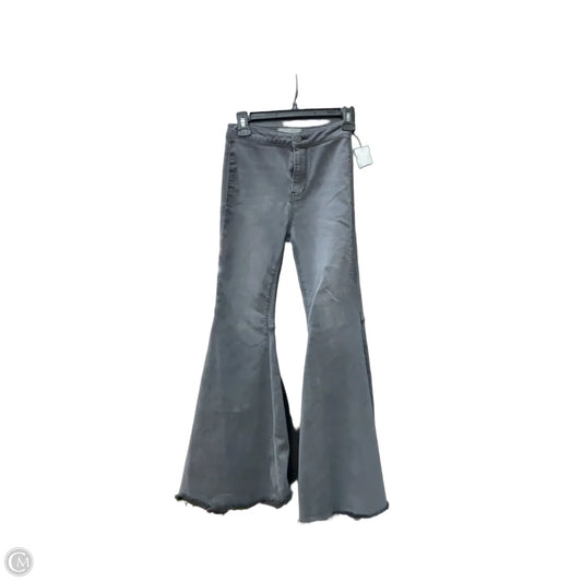 Jeans Flared By Free People In Black Denim, Size: 2