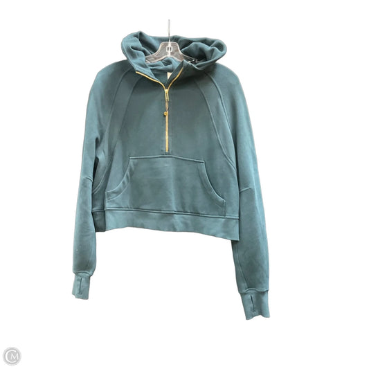 Athletic Sweatshirt Hoodie By Lululemon In Blue, Size: M