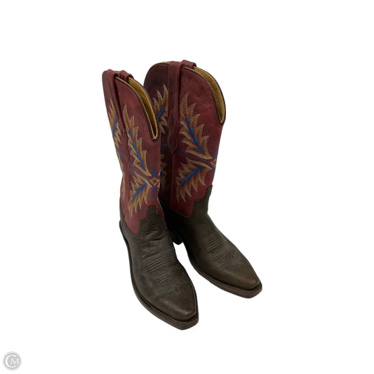 Boots Western By Clothes Mentor In Brown & Purple, Size: 5
