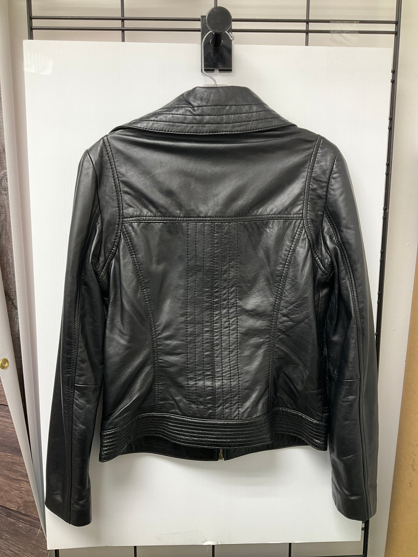 Jacket Moto Leather By Michael By Michael Kors In Black, Size: S