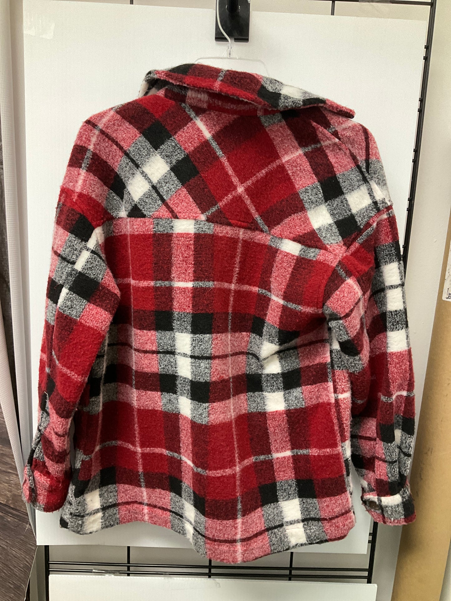 Coat Faux Fur & Sherpa By Clothes Mentor In Plaid Pattern, Size: Xs