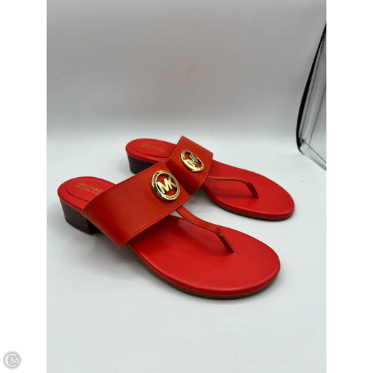 Sandals Designer By Michael By Michael Kors In Orange, Size: 7.5