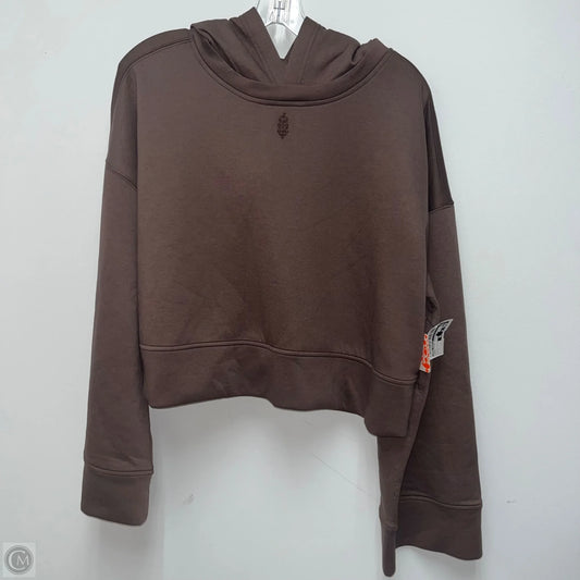 Sweatshirt Hoodie By Free People In Brown, Size: L