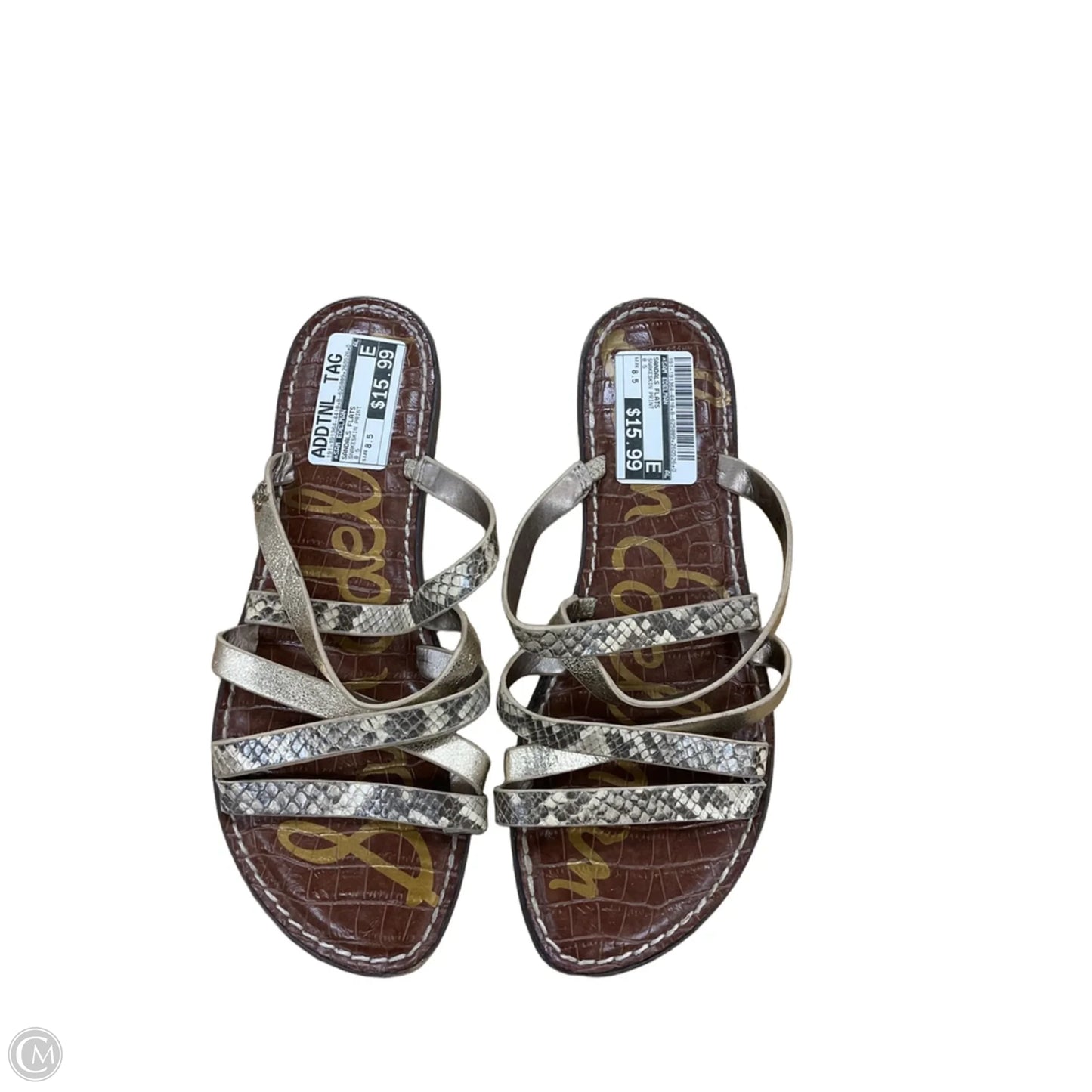 Sandals Flats By Sam Edelman In Snakeskin Print, Size: 8.5