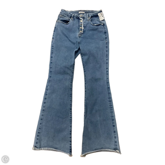 Jeans Flared By Good American In Blue Denim, Size: 8