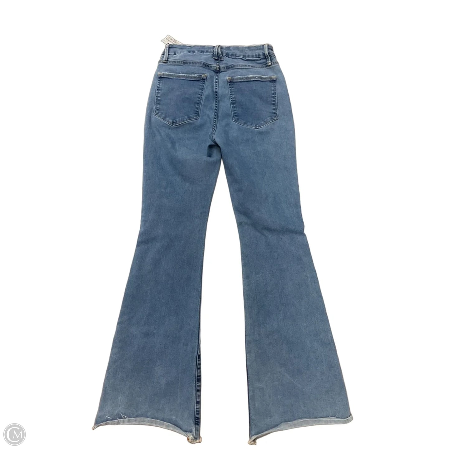 Jeans Flared By Good American In Blue Denim, Size: 8