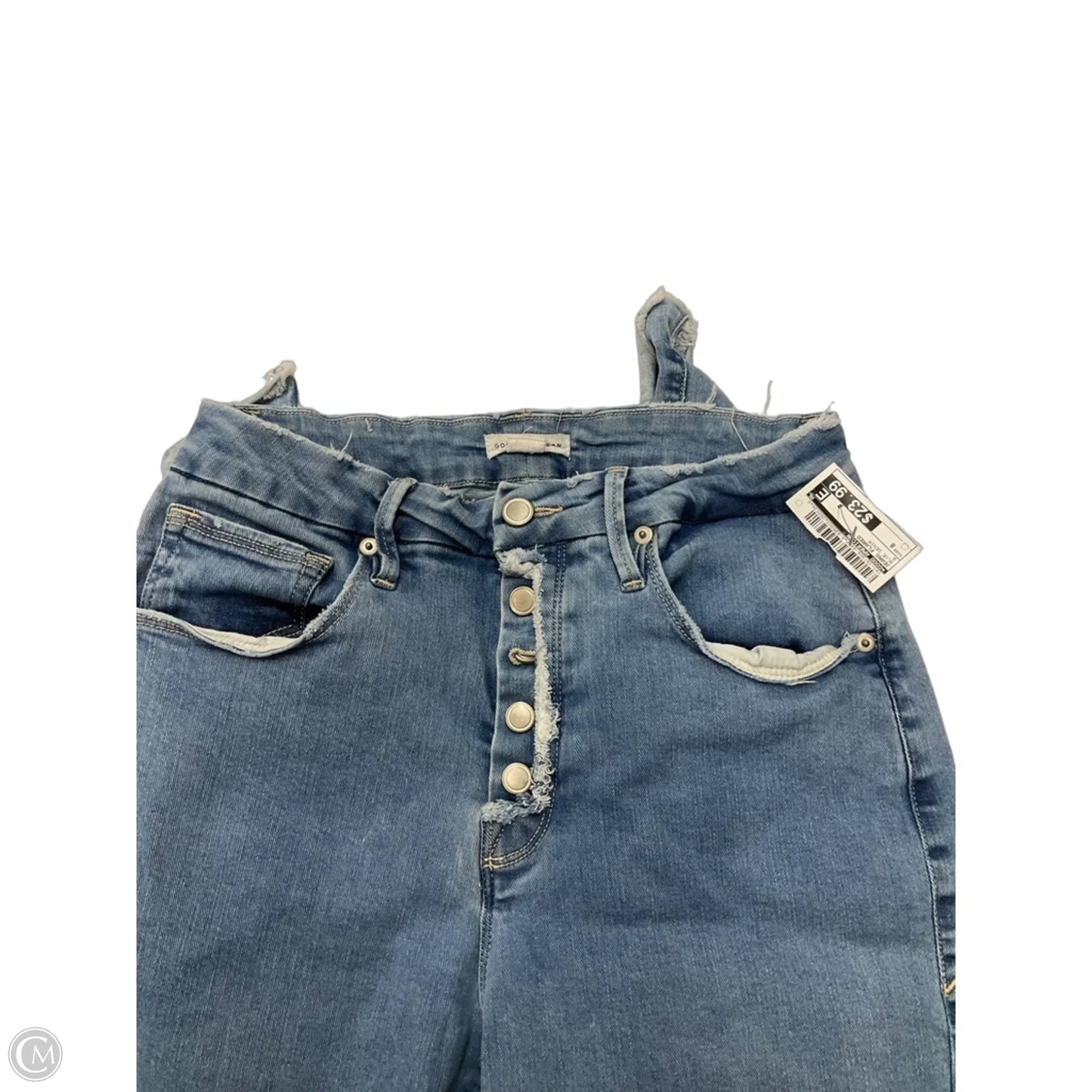Jeans Flared By Good American In Blue Denim, Size: 8
