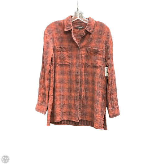 Top Long Sleeve By Madewell In Red, Size: S