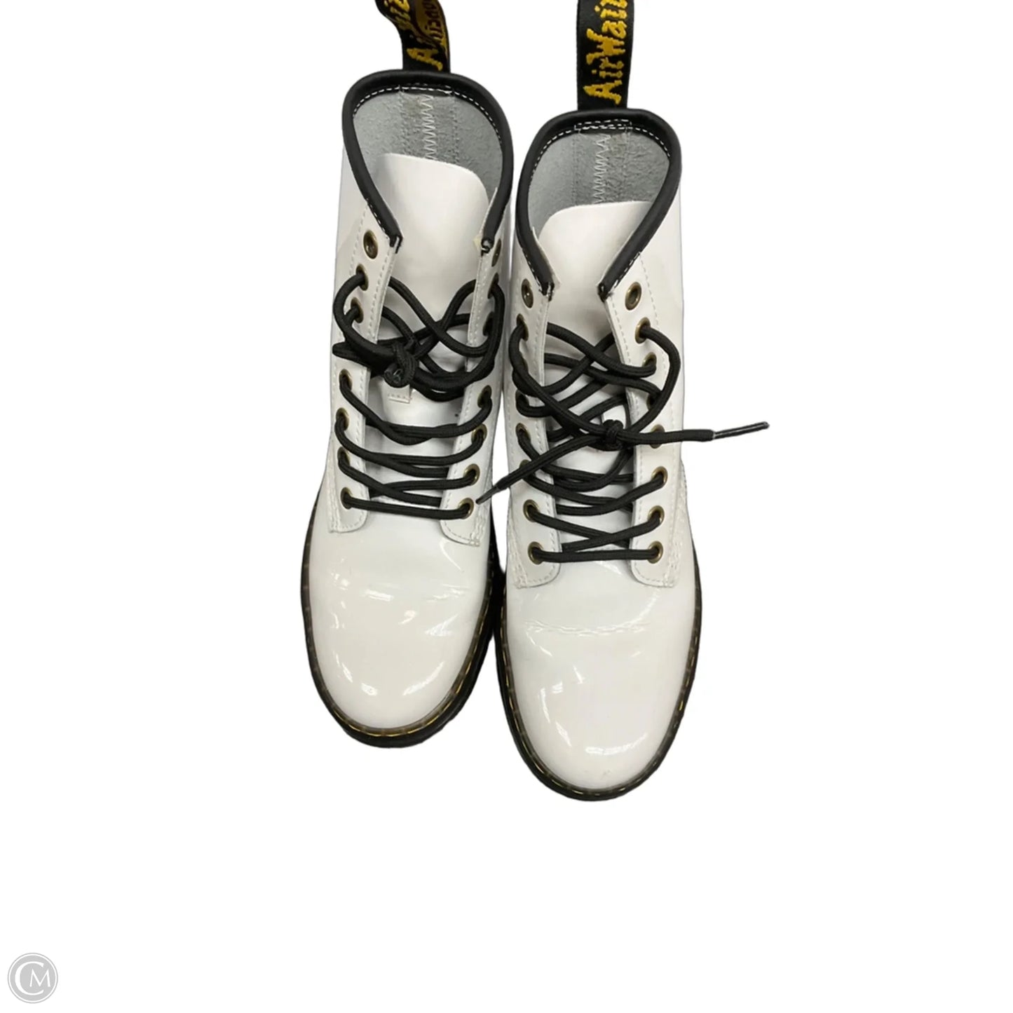 Boots Ankle Flats By Dr Martens In Black & White, Size: 6
