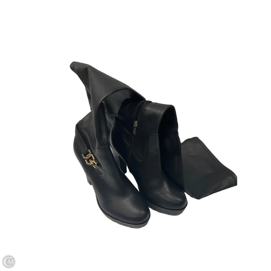 Boots Knee Heels By Guess In Black, Size: 9