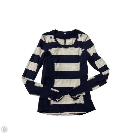 Top Long Sleeve By Lululemon In Striped Pattern, Size: M