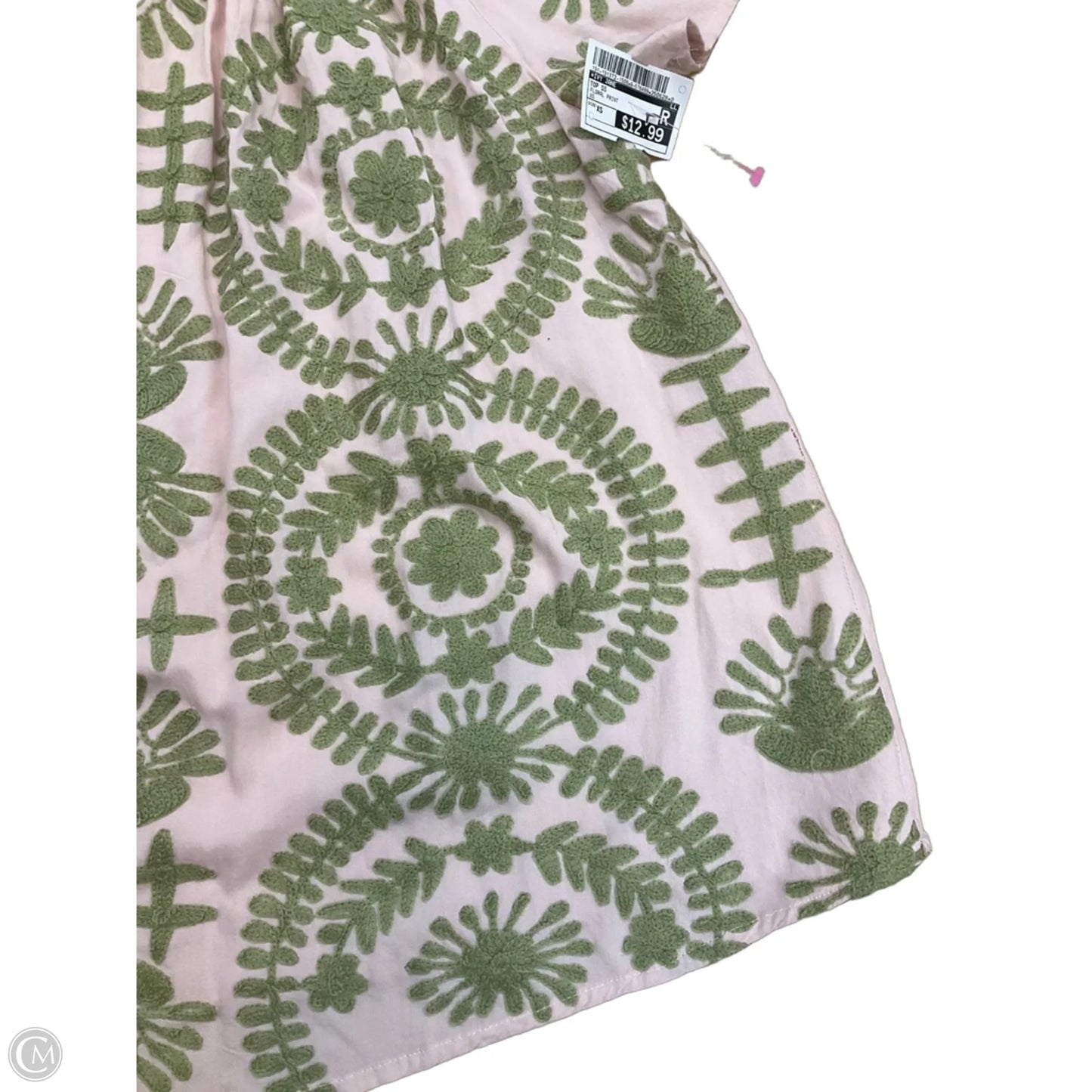 Top Short Sleeve By Ivy Jane In Floral Print, Size: Xs