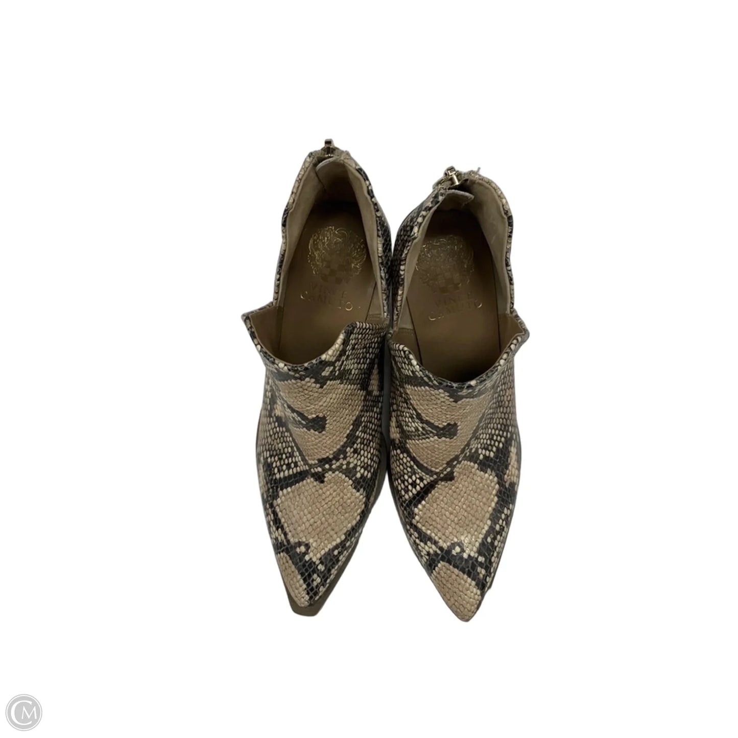 Boots Ankle Heels By Vince Camuto In Snakeskin Print, Size: 7.5