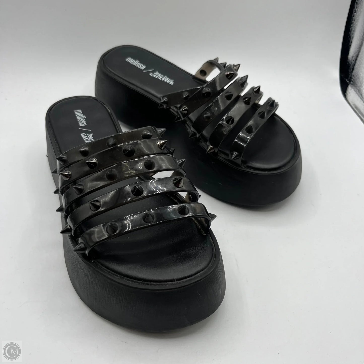 Sandals Luxury Designer By Jean Paul Gaultier In Black, Size: 7