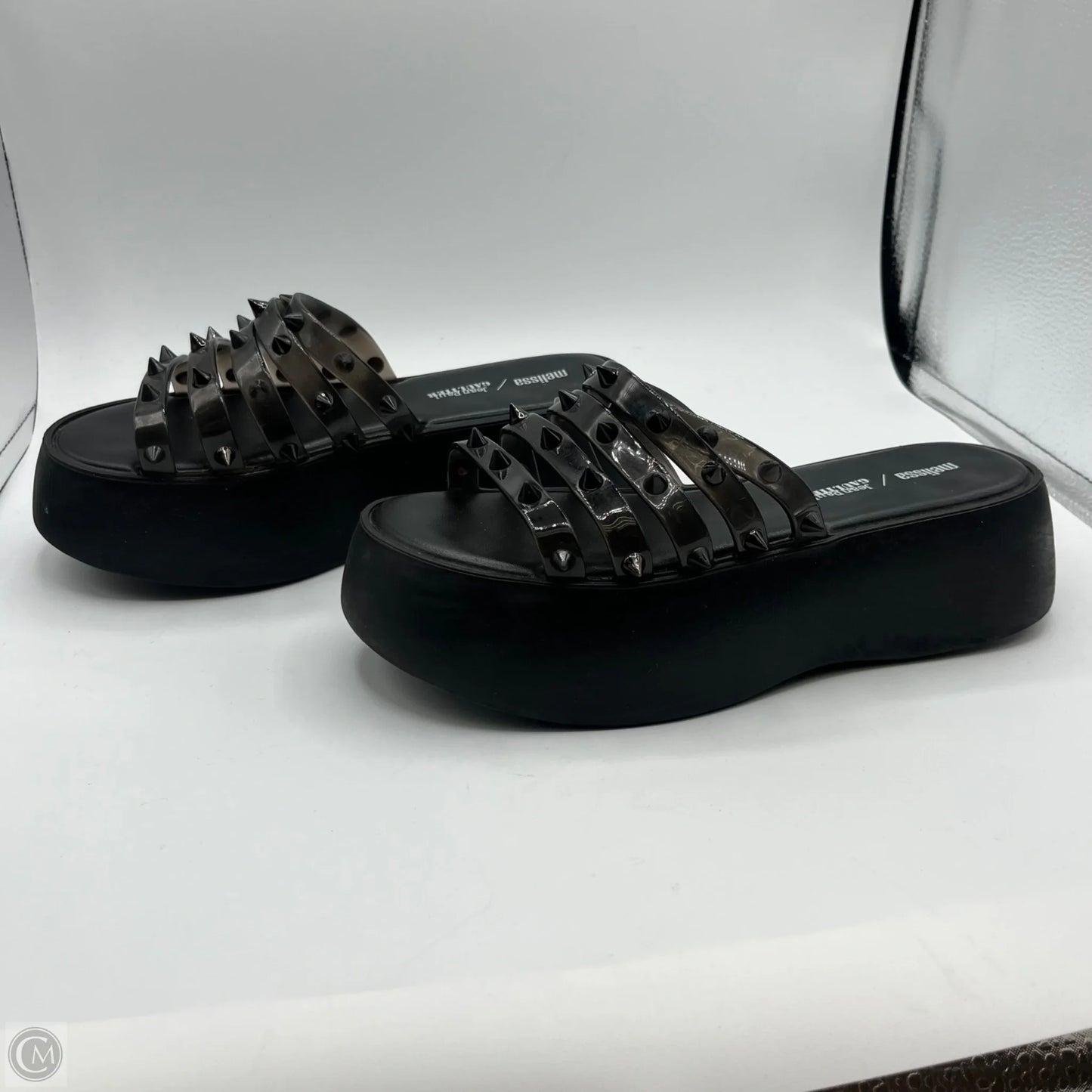 Sandals Luxury Designer By Jean Paul Gaultier In Black, Size: 7
