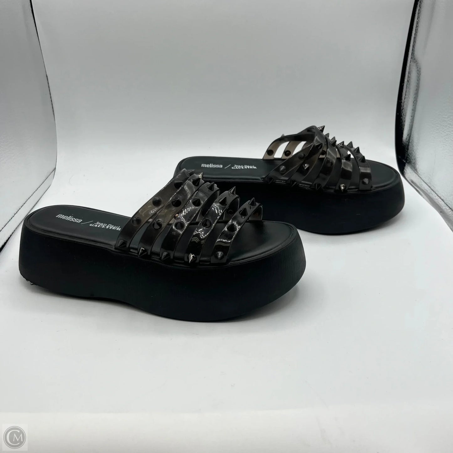 Sandals Luxury Designer By Jean Paul Gaultier In Black, Size: 7
