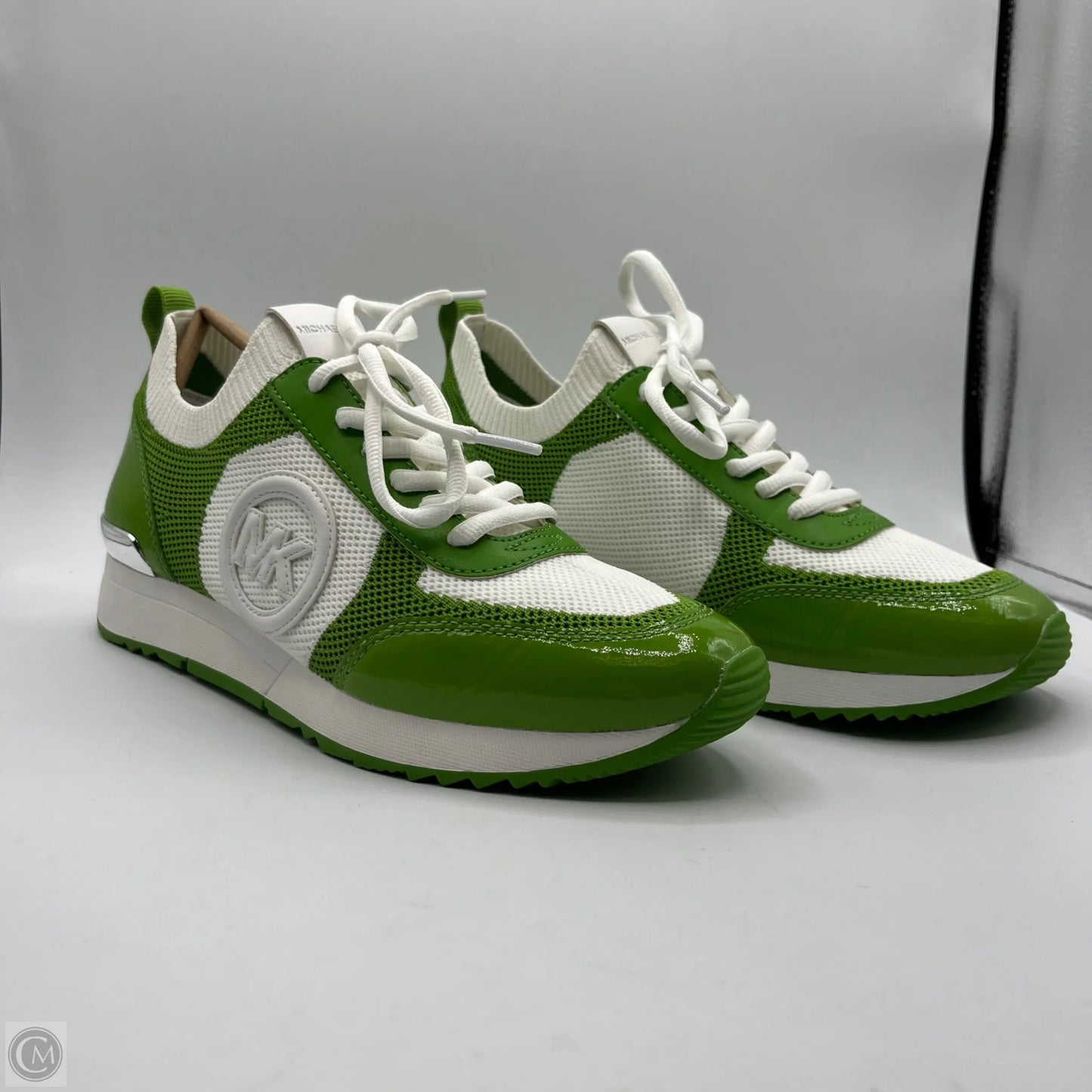 Shoes Sneakers By Michael By Michael Kors In Green & White, Size: 8