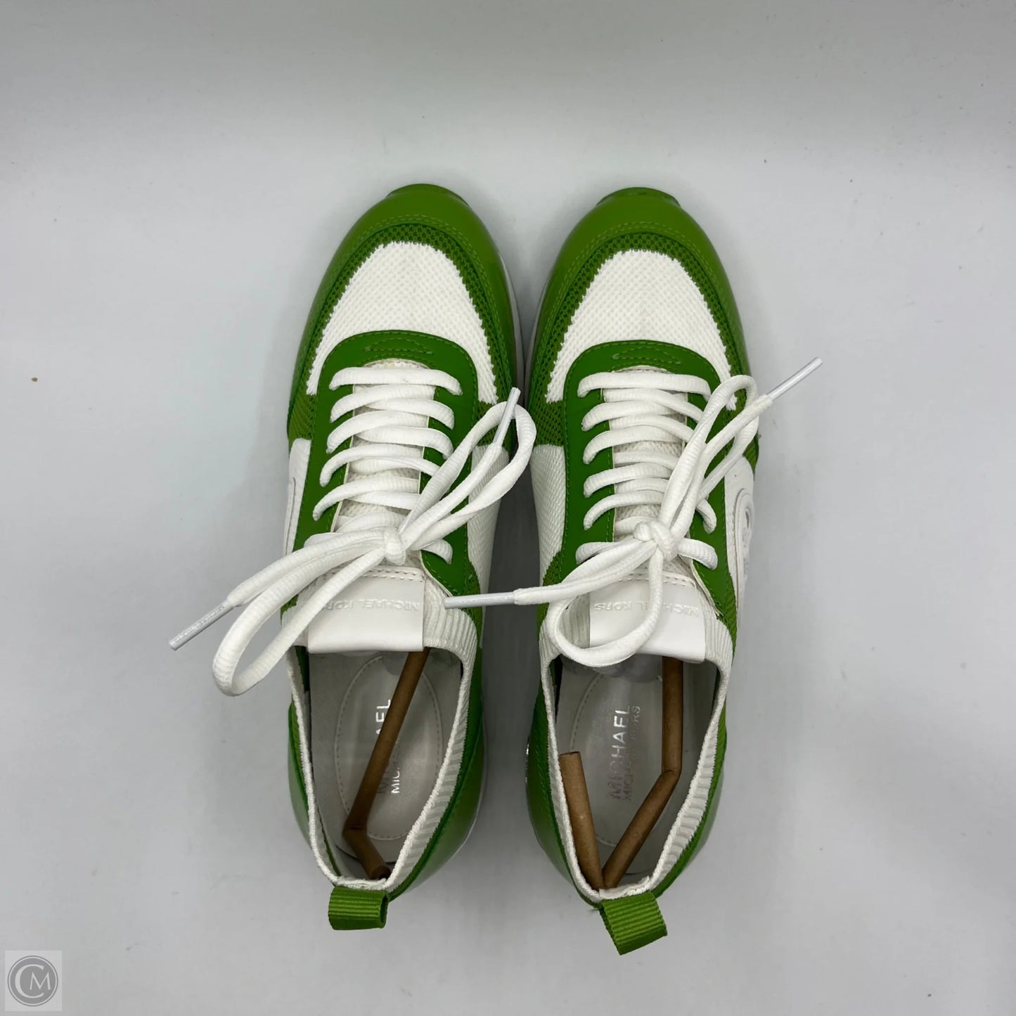 Shoes Sneakers By Michael By Michael Kors In Green & White, Size: 8