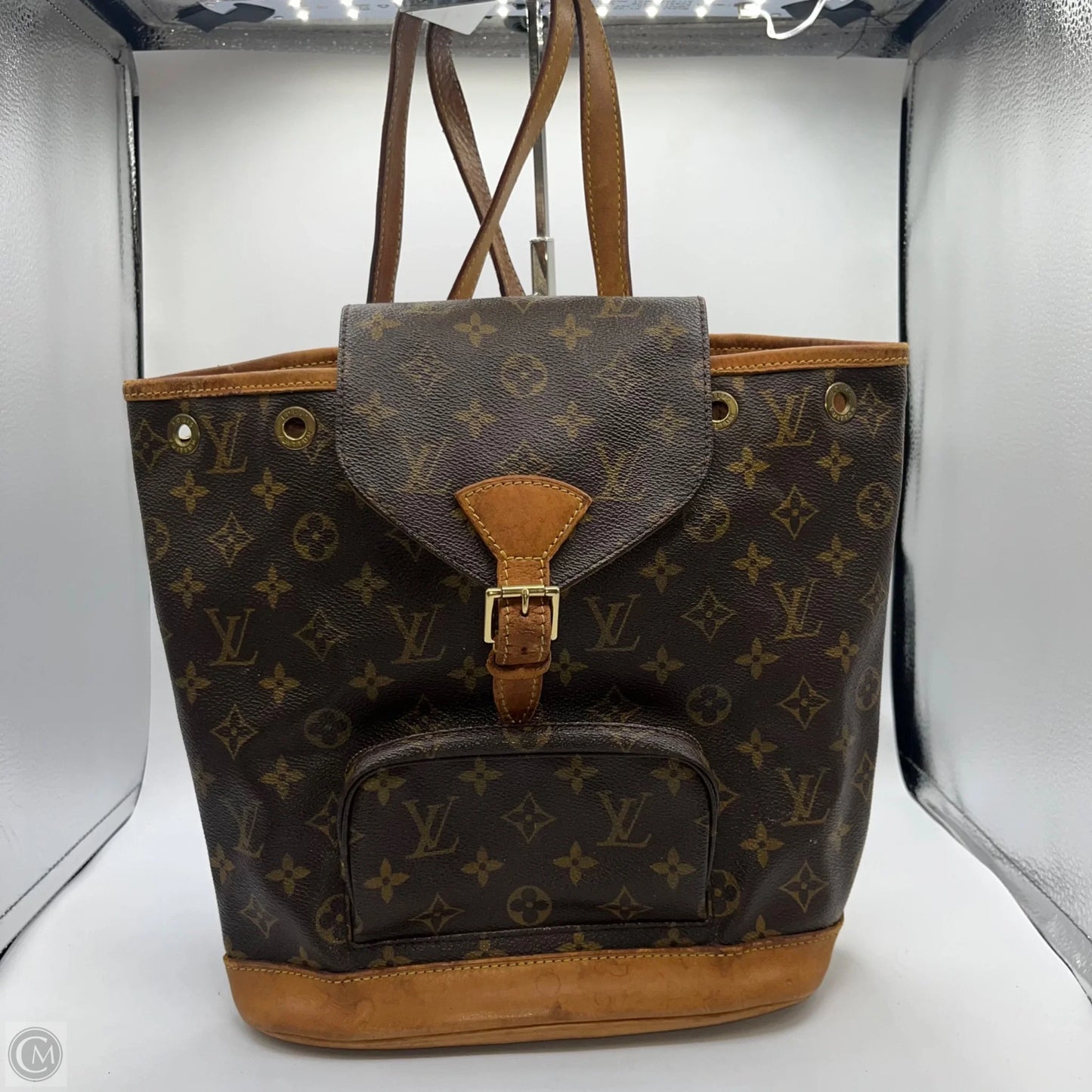 Backpack Luxury Designer By Louis Vuitton, Size: Medium