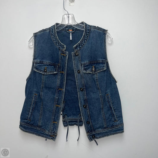 Vest Other By Free People In Blue Denim, Size: M