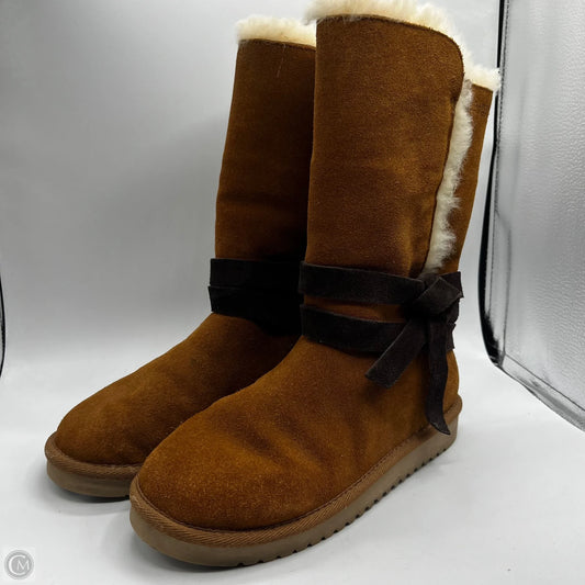 Boots Mid-calf Flats By Koolaburra By Ugg In Brown, Size: 7