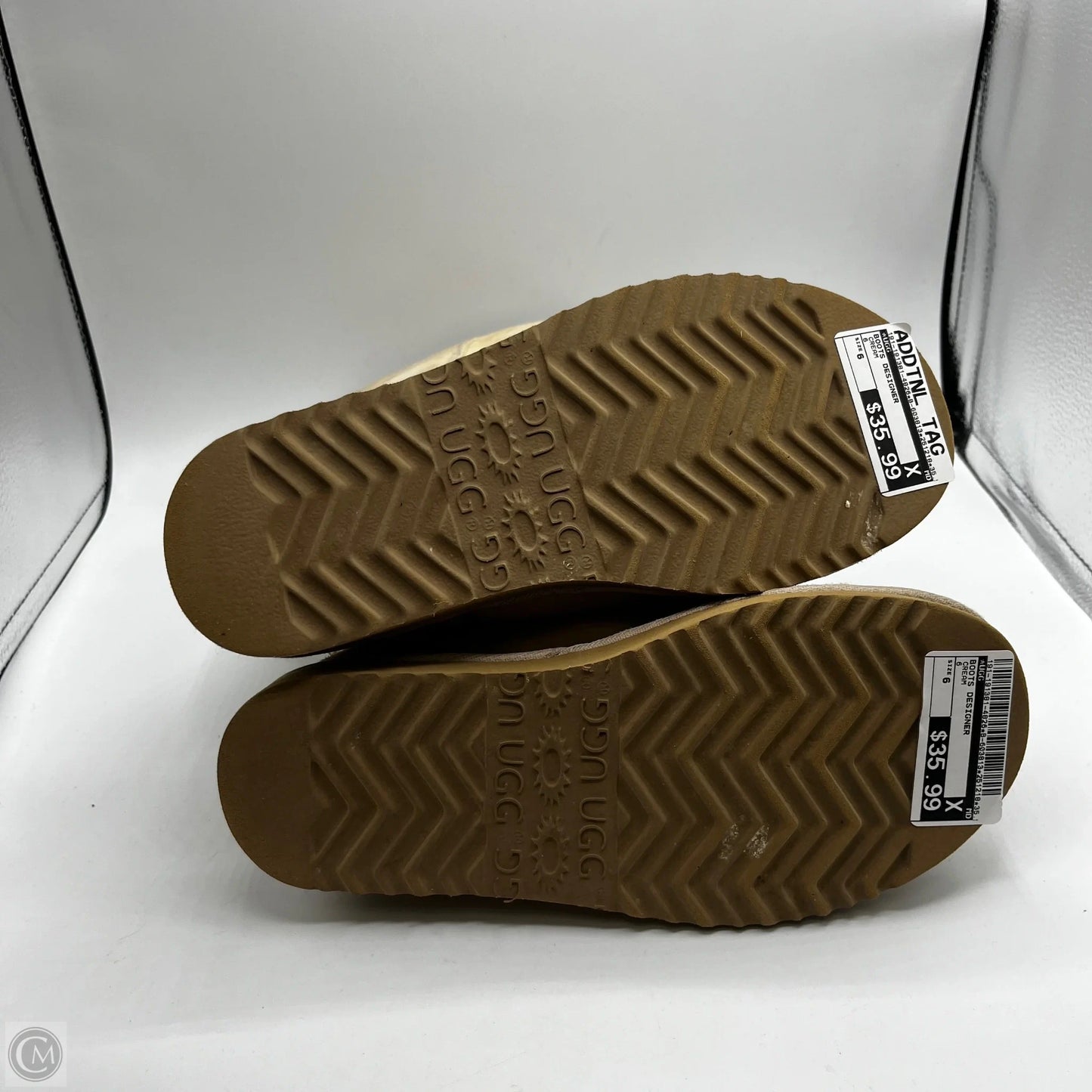 Boots Designer By Ugg In Cream, Size: 6