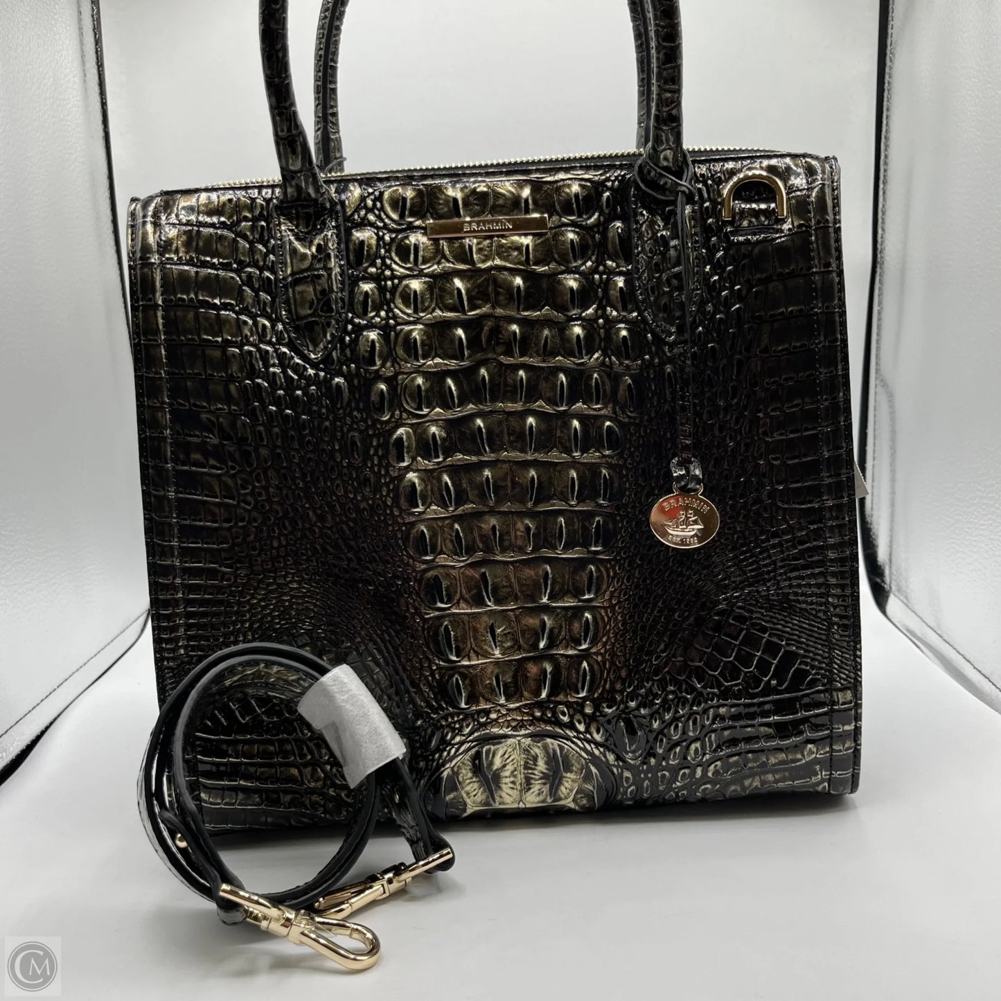 Handbag Designer By Brahmin, Size: Large