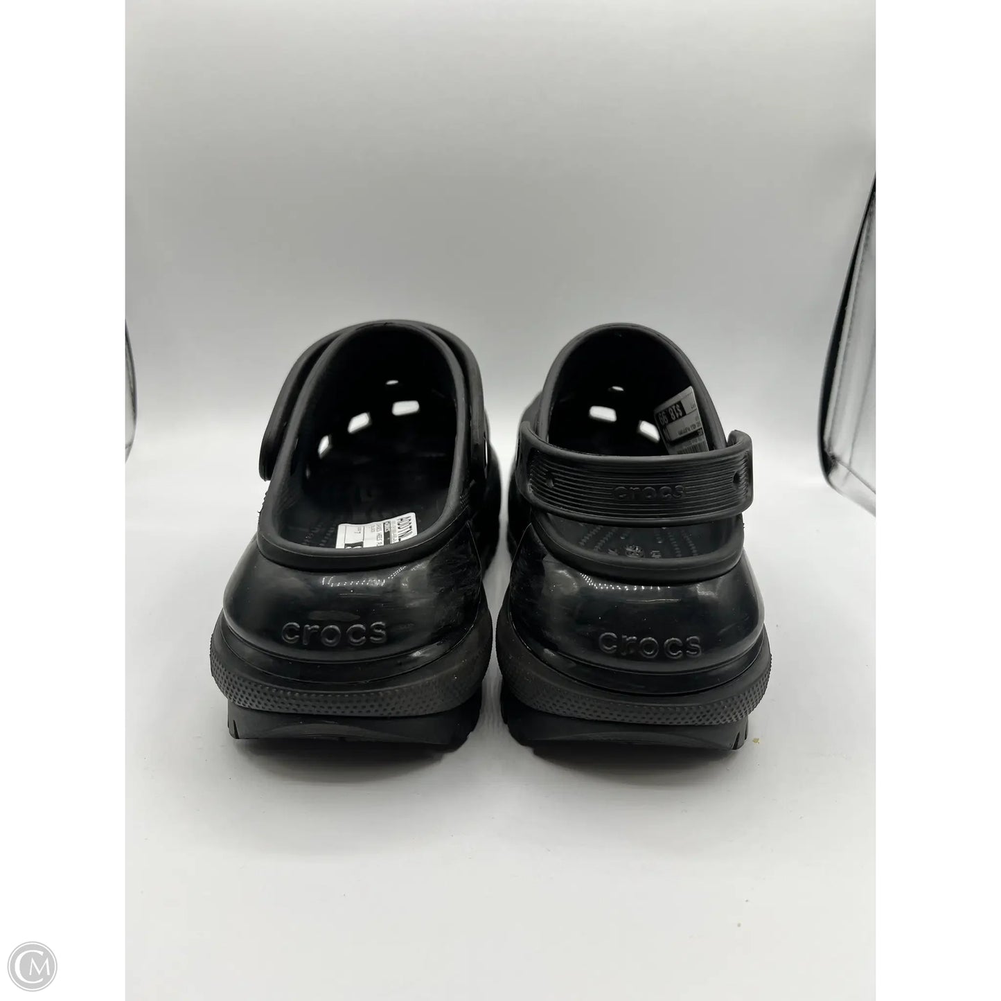 Shoes Heels Platform By Crocs In Black, Size: 7