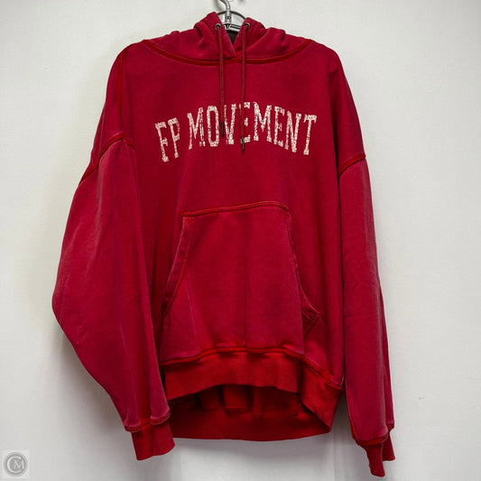 Sweatshirt Hoodie By FREE PEOPLE In Red, Size: S