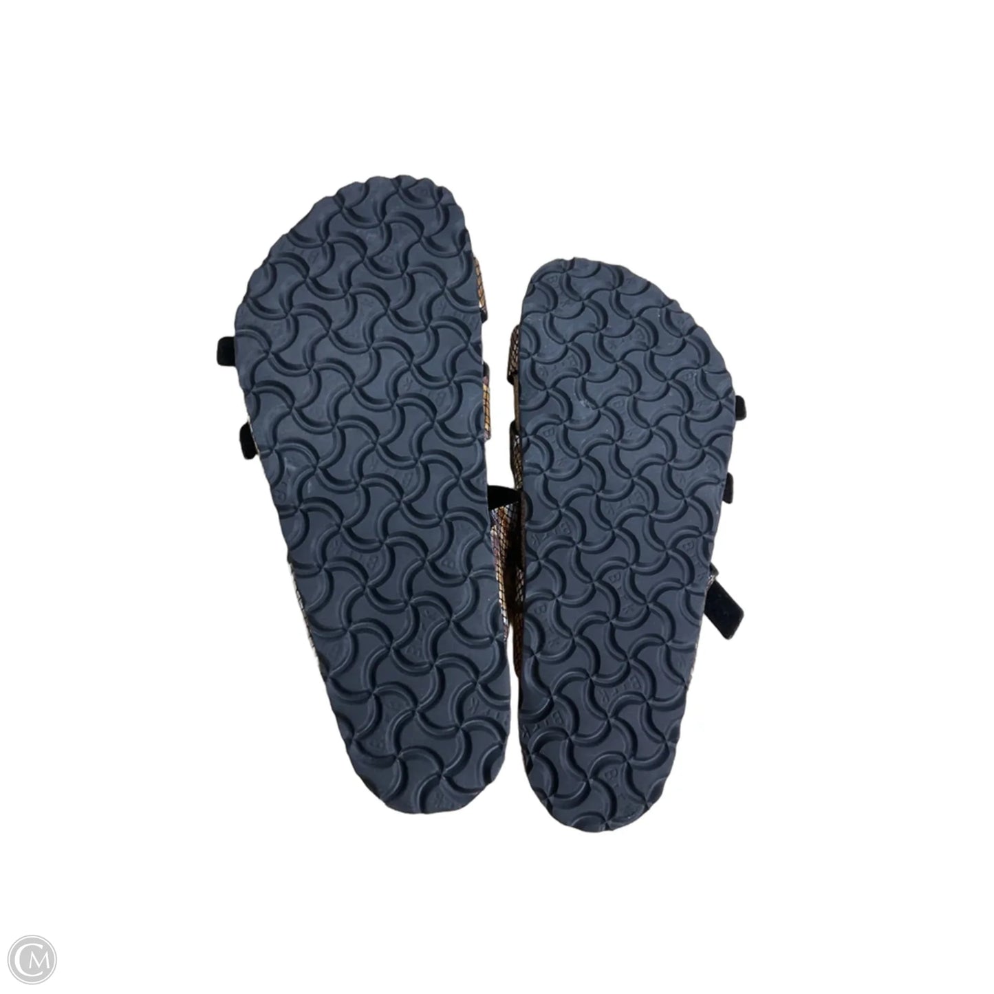 Sandals Flats By Birkenstock In Snakeskin Print, Size: 8