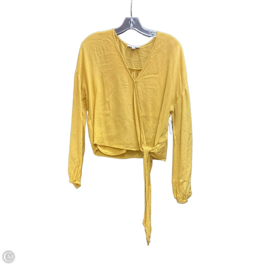 Top Long Sleeve By Madewell In Yellow, Size: L