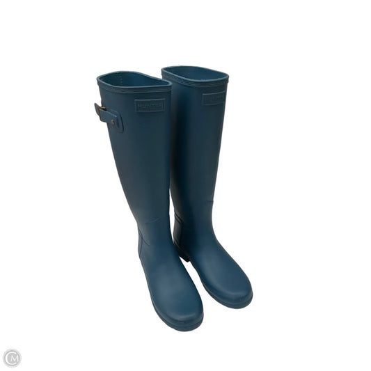 Boots Rain By Hunter In Blue, Size: 5