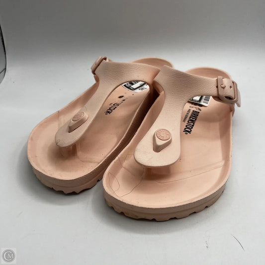 Sandals Flip Flops By Birkenstock In Pink, Size: 8