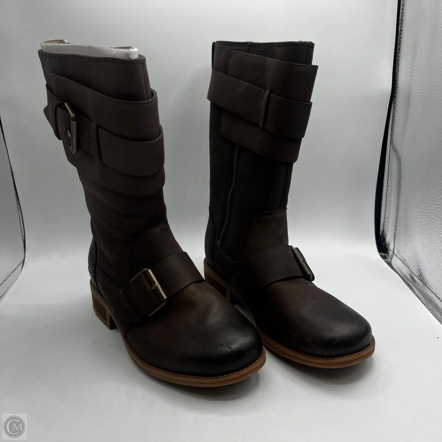 Boots Designer By Ugg In Brown, Size: 5.5