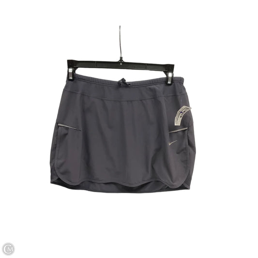 Athletic Skort By Nike In Grey, Size: S