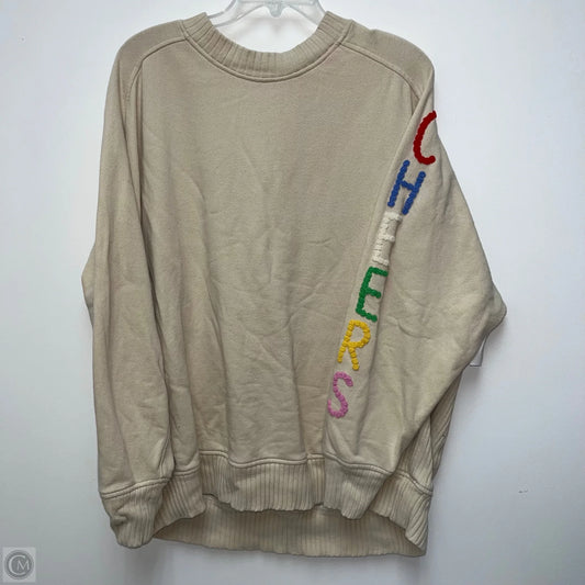 Sweatshirt Crewneck By Aerie In Cream, Size: M