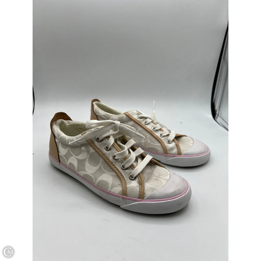 Shoes Designer By Coach In White, Size: 6