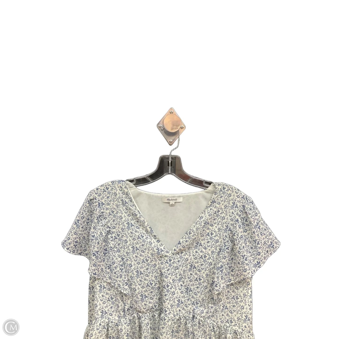 Top Short Sleeve Basic By Madewell In Floral Print, Size: L
