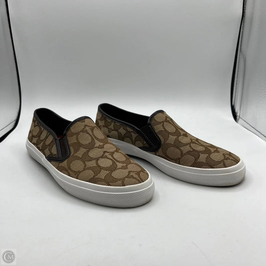 Shoes Designer By Coach In Brown & Cream, Size: 8.5