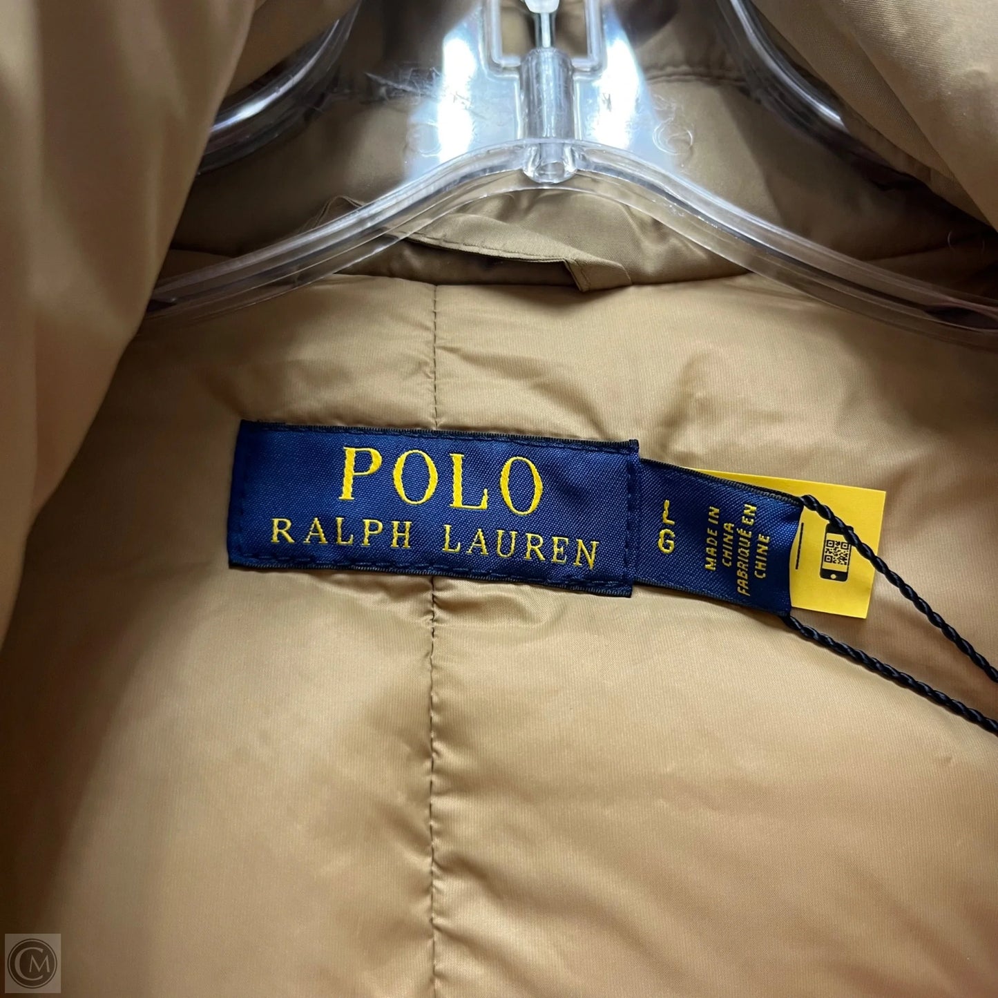 Coat Puffer & Quilted By Polo Ralph Lauren In Beige, Size: L