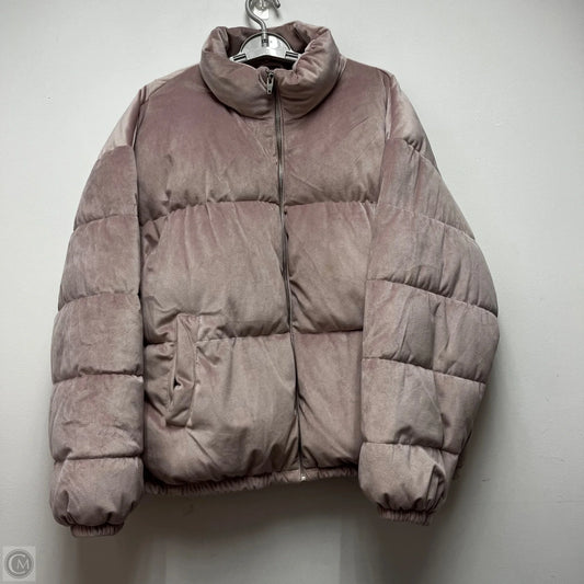 Coat Puffer & Quilted By Nine West In Pink, Size: 2x