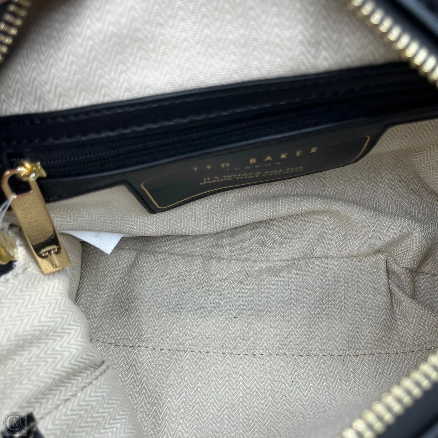 Handbag Leather By Ted Baker, Size: Medium