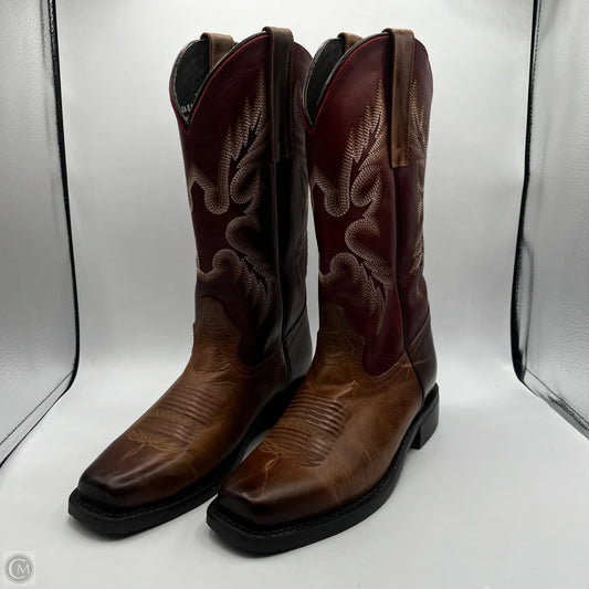 Boots Mid-calf Flats By Clothes Mentor In Red, Size: 8.5