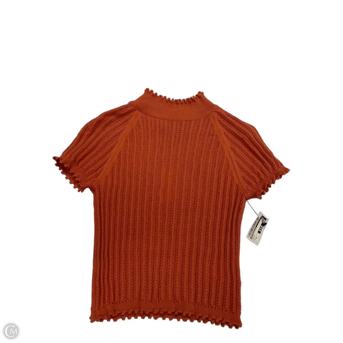 Top Short Sleeve By Anthropologie In Orange, Size: Xs