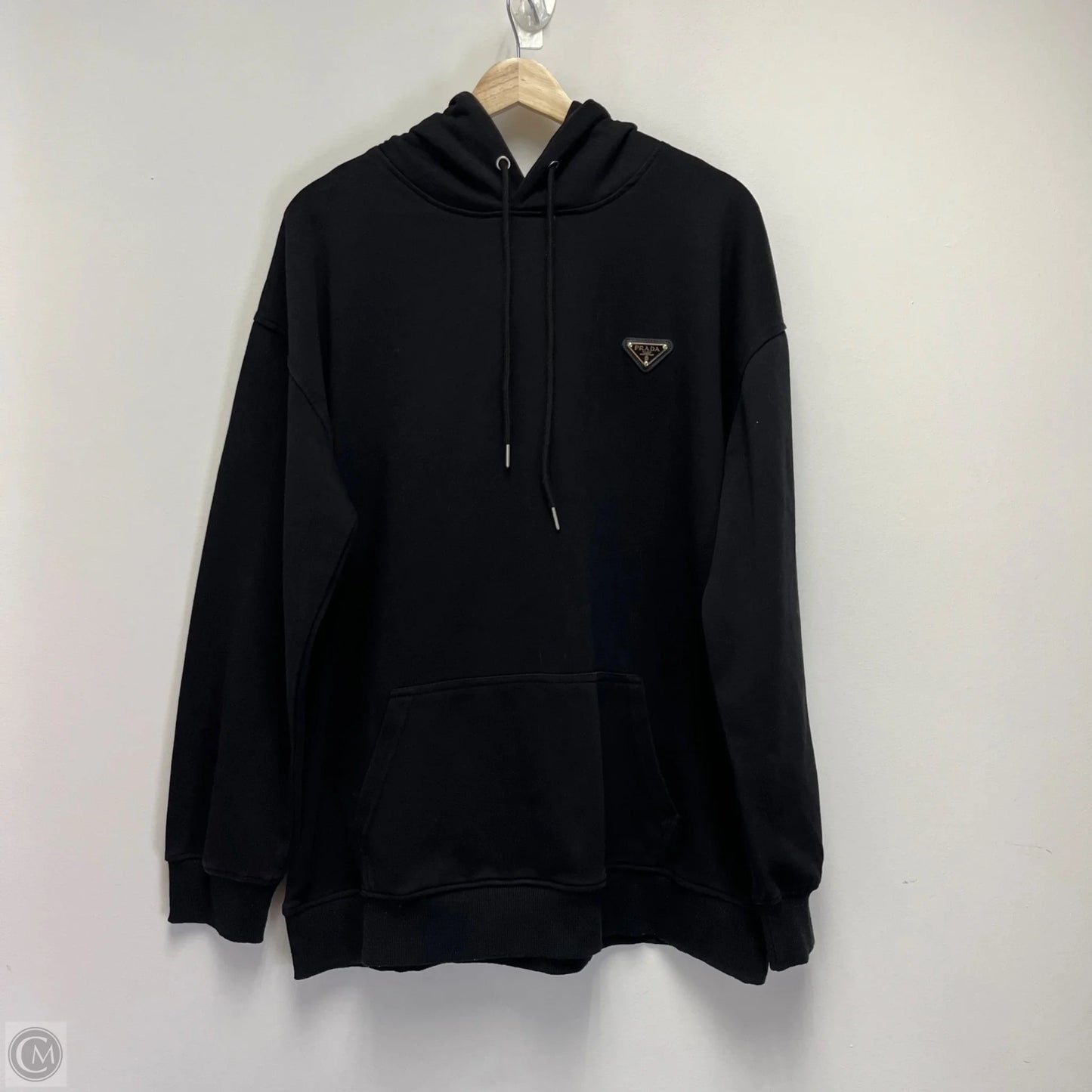 Sweatshirt Luxury Designer By Prada In Black, Size: L